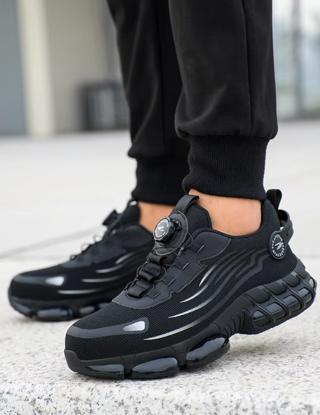 Men's Rotary Button Safety Trainer Shoes