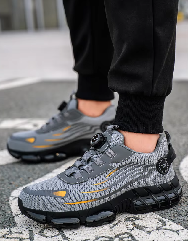 Men's Rotary Button Safety Trainer Shoes