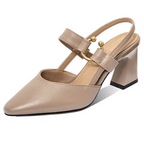 Women's Comfort Luxe Heel Sandals Apricot