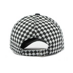Houndstooth Pattern Canvas Cap