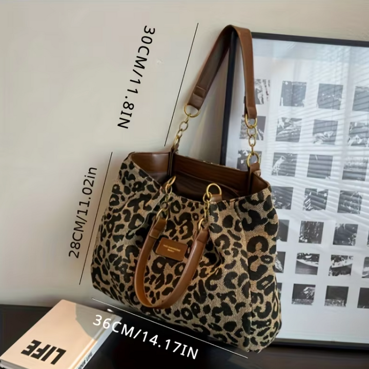 Anisa | Leopard Print Tote Bag-MODAUTLET