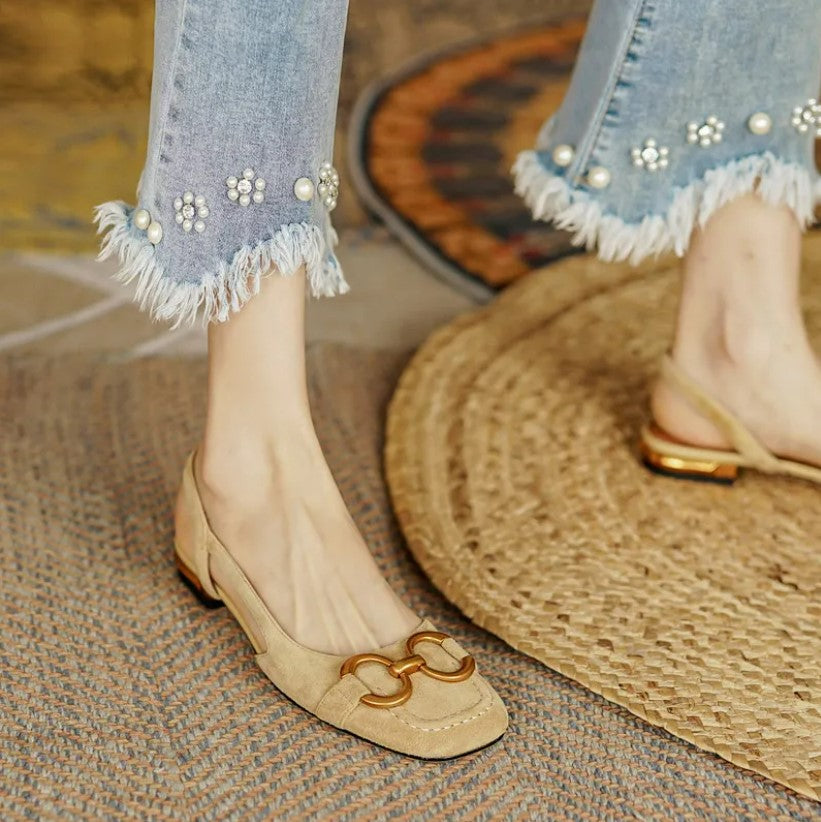 Women's Orthopedic Leather Buckle Sandals for Comfort-MODAUTLET