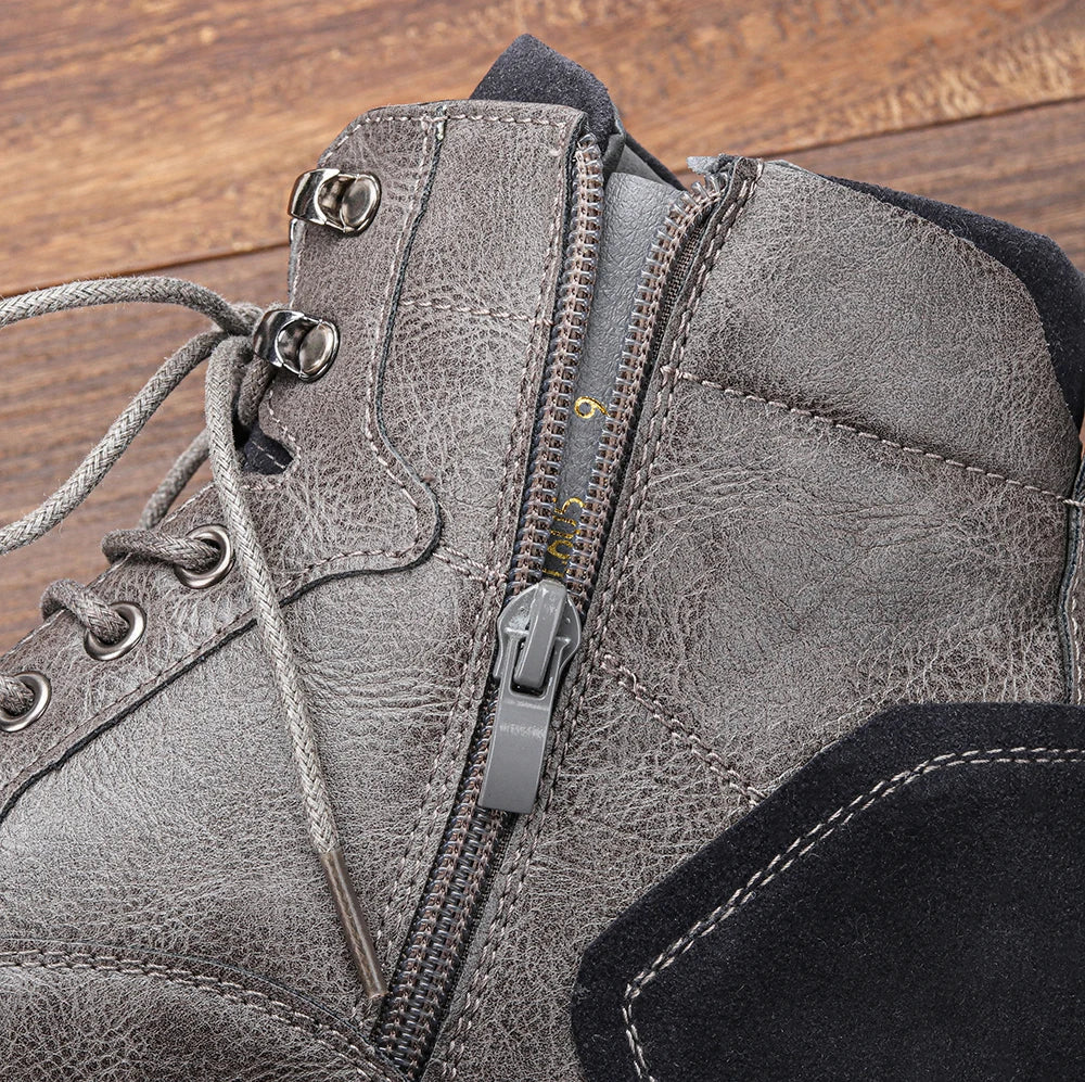 Frontier Leather Boots Durable Comfort Non Slip Sole for Men-MODAUTLET
