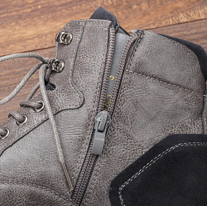 Frontier Leather Boots Durable Comfort Non Slip Sole for Men-MODAUTLET