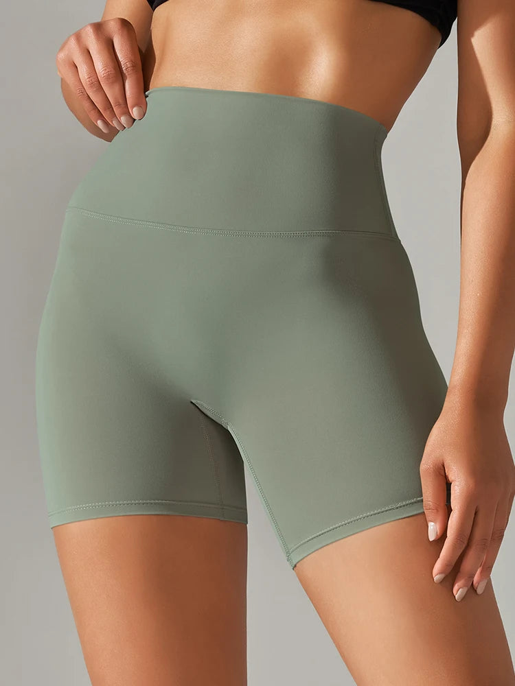 Women's High Waist Squat Proof Yoga Shorts for Fitness and Cycling