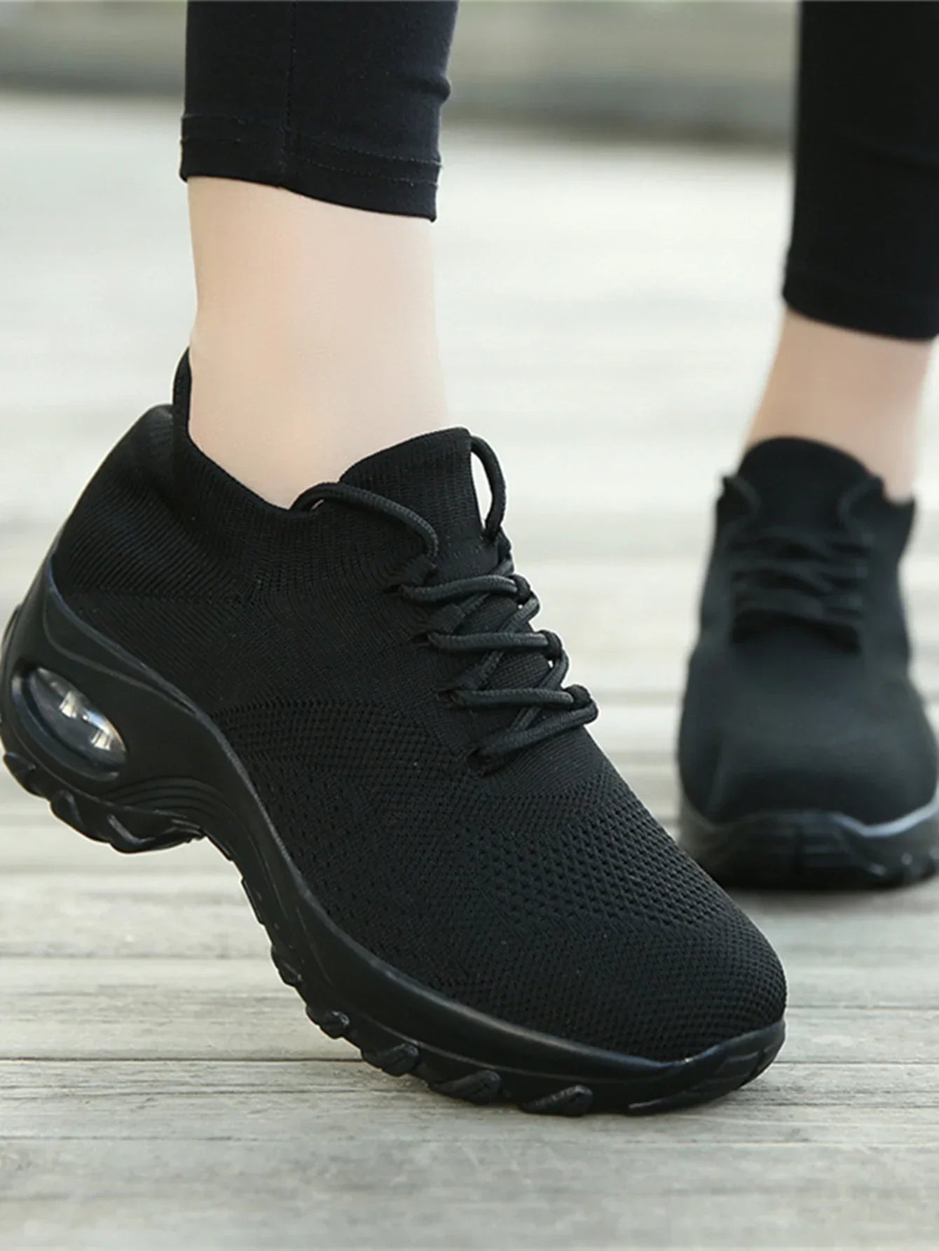 Women's Ergonomic Orthopedic Pain-Relief Shoes Dark Black
