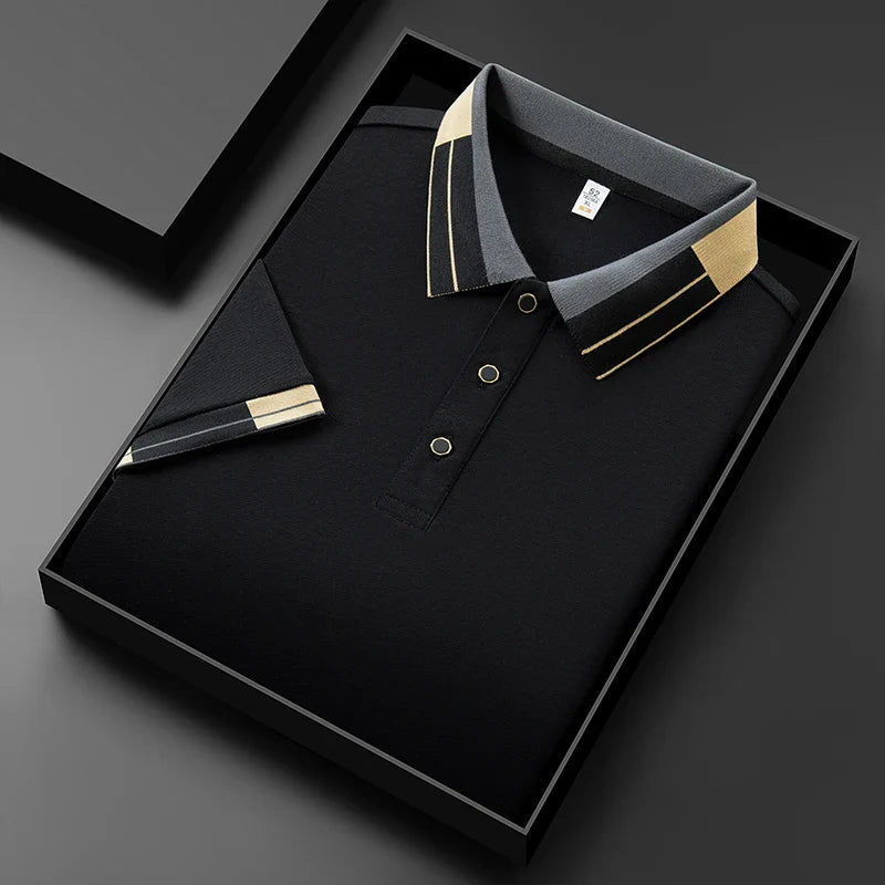 Men's Trimmed Polo Shirt-MODAUTLET