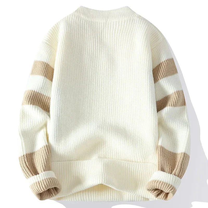Men's Cozy Relaxed Fit Ribbed Mock Neck Sweater