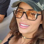 Oversized Square Sunglasses UV 400 Unisex Eyewear Trendy