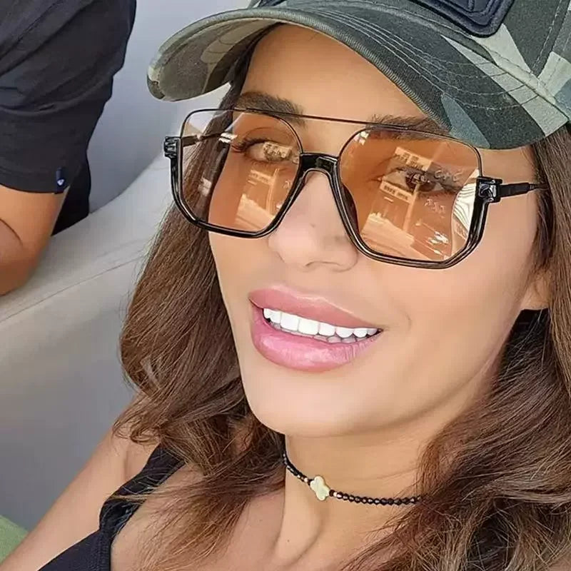 Oversized Square Sunglasses UV 400 Unisex Eyewear Trendy