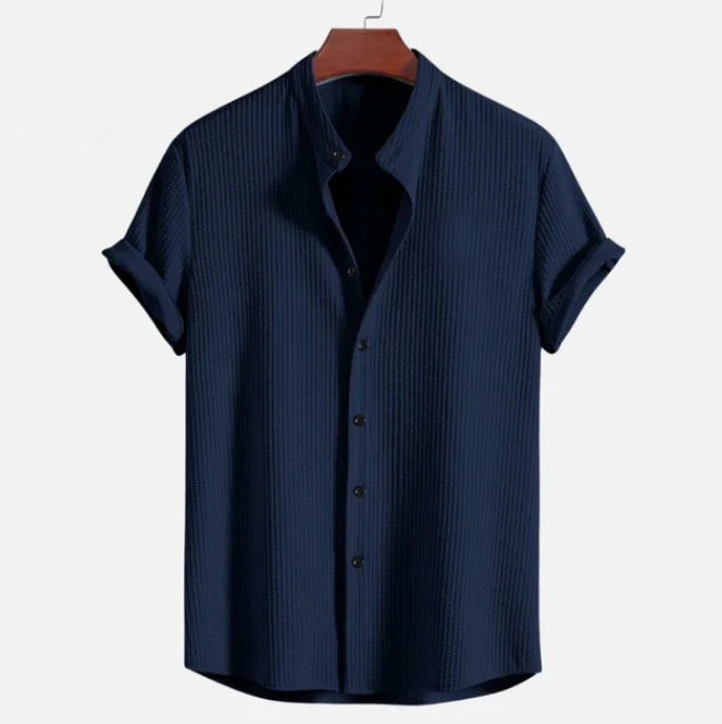 AeroLite Breathable Summer Shirt for Cool and Comfortable Warm Weather Wear Dark blue