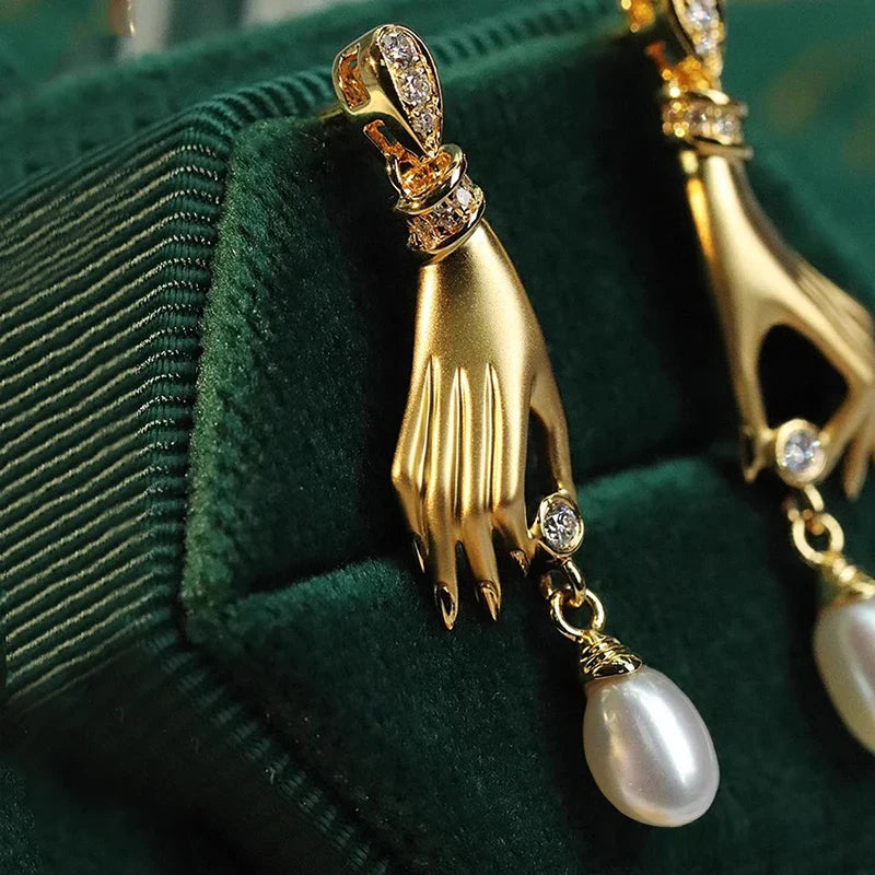 Elegant Drop Earrings with Ethereal Design