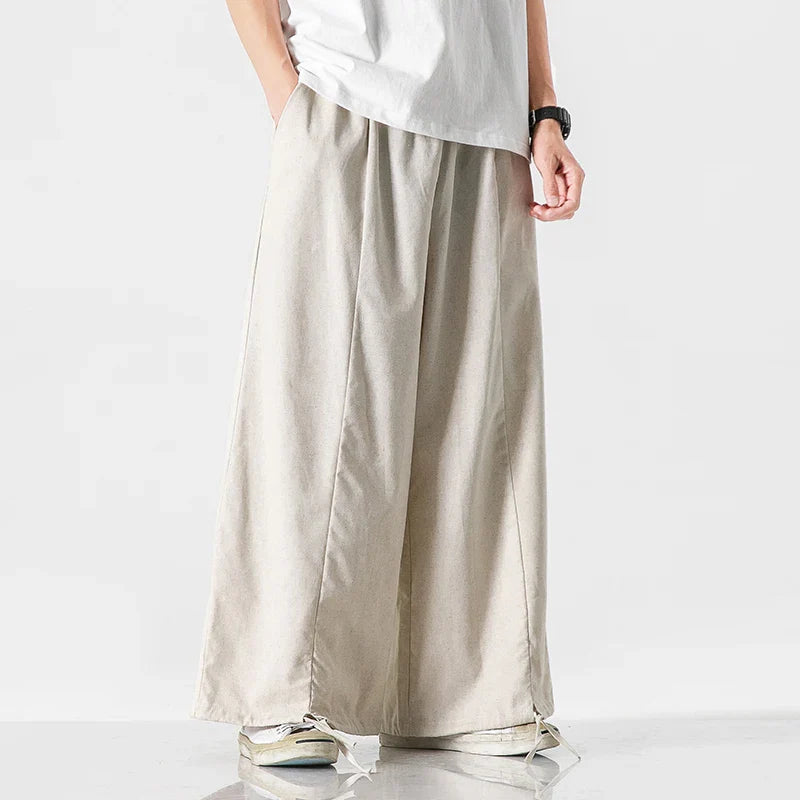 Men's Wide-Leg Japanese Pants - Suki Mirage Style