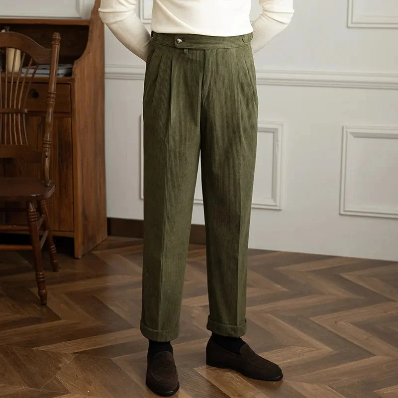 Men's Classic Corduroy Gurkha Pants-MODAUTLET