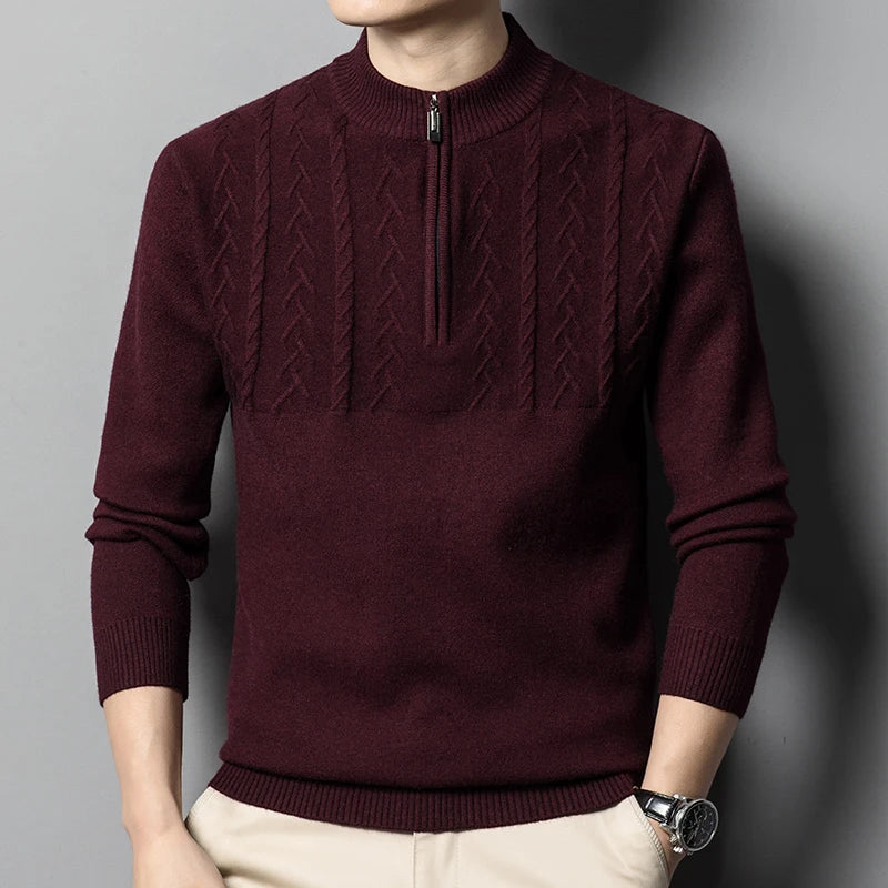 Half Zip Sweater - Westridge Style Red