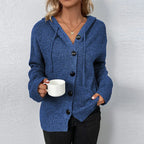 Lightweight Knit Hooded Cardigan for Women - Cozy & Warm Everyday Wear