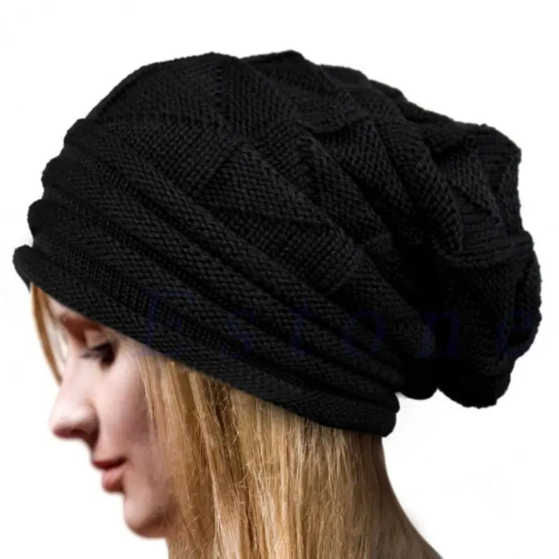 Unisex Oversized Knitted Beanie Hat