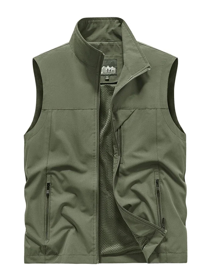 Men's Lightweight Waterproof Sleeveless Vest - Versatile Design