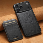 Premium Leather iPhone Case - Stylish Protection Black