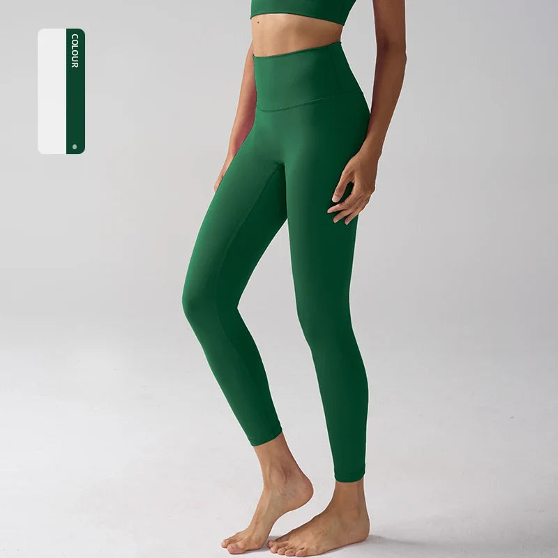 Women's High Waisted Leggings for Yoga, Fitness, and Everyday Use Marshy green