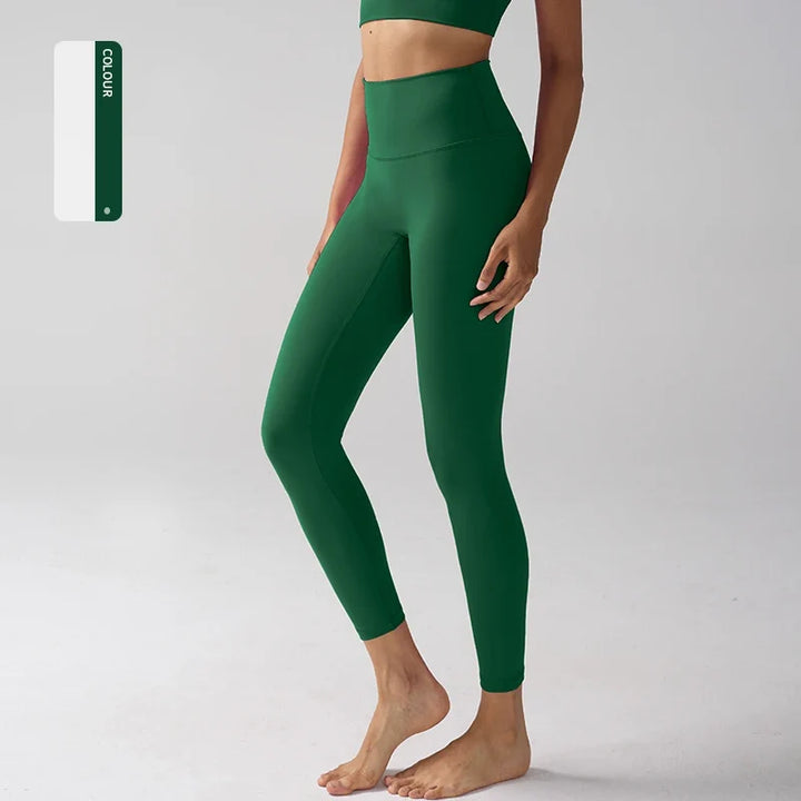 Women's High Waisted Leggings for Yoga, Fitness, and Everyday Use Marshy green