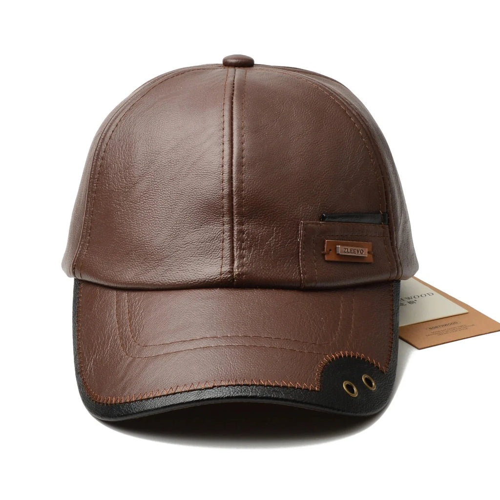 Premium Leather Cap for Stylish Comfort