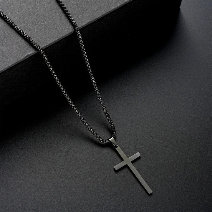 Durable Titanium Cross Pendant Set-MODAUTLET