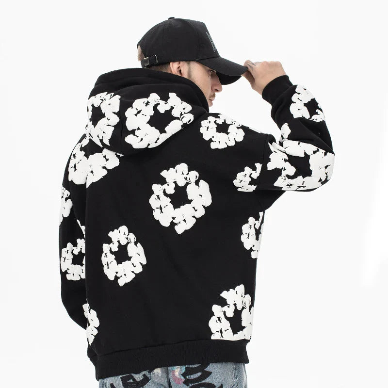 Men’s Casual Denim Hoodie – Soft Hooded Sweatshirt