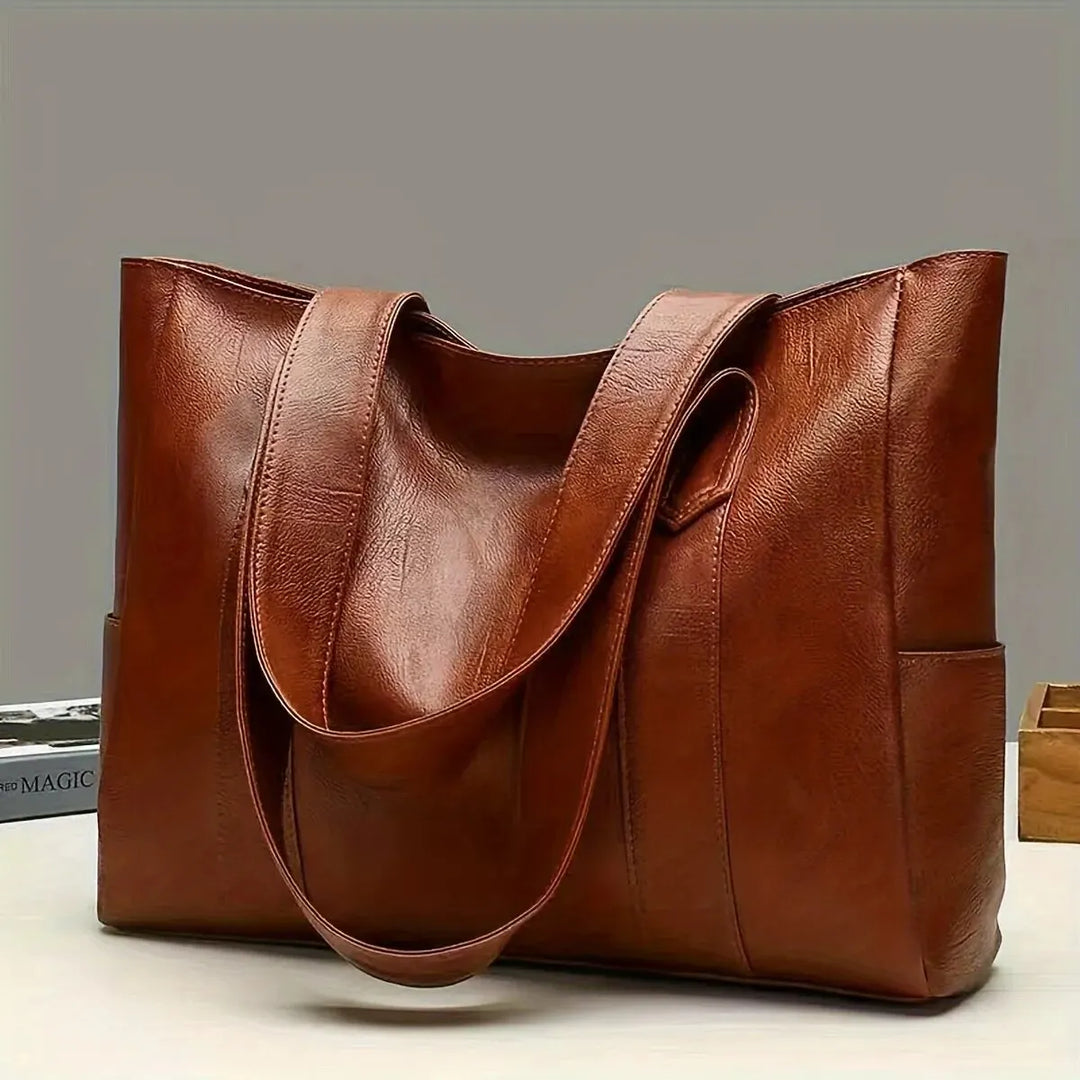 Vintage Large Capacity Vegan Tote Bag For Daily Use-MODAUTLET