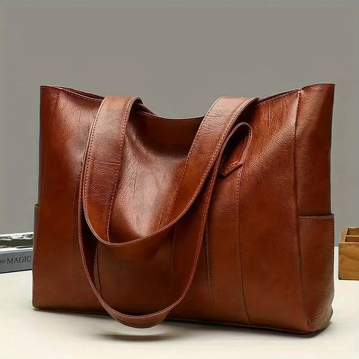 Vintage Large Capacity Vegan Tote Bag For Daily Use-MODAUTLET