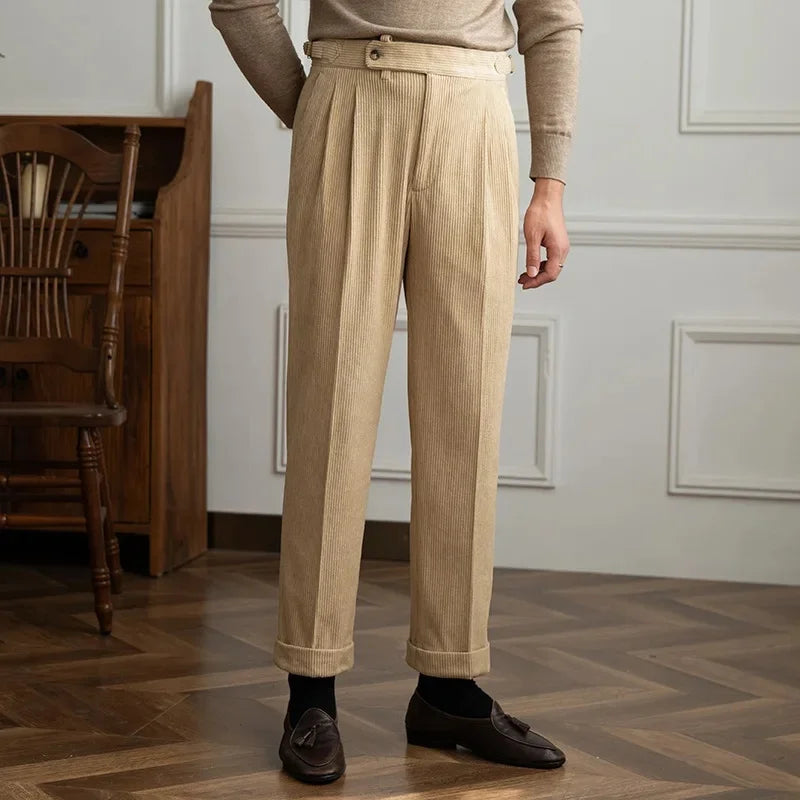 Men's Classic Corduroy Gurkha Pants-MODAUTLET
