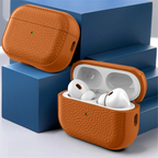 Premium Leather AirPods Case Orange