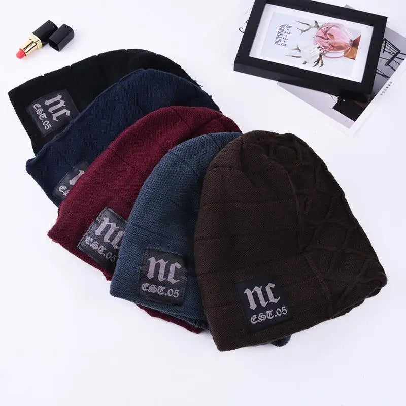 Unisex Knitted Beanie with Label-MODAUTLET
