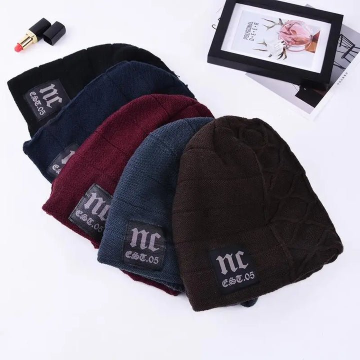 Unisex Knitted Beanie with Label-MODAUTLET