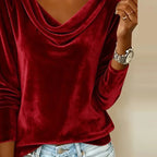 Women's Chic Amber Drape Blouse