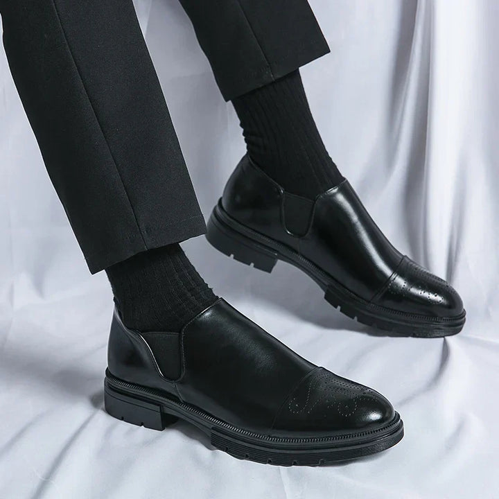 Men's Classic Genuine Leather Slip-On Shoes-MODAUTLET