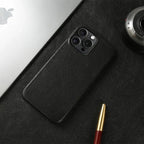 Premium Leather iPhone Case Black