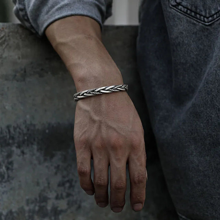 Elegant Silver Cuff Bracelet-MODAUTLET