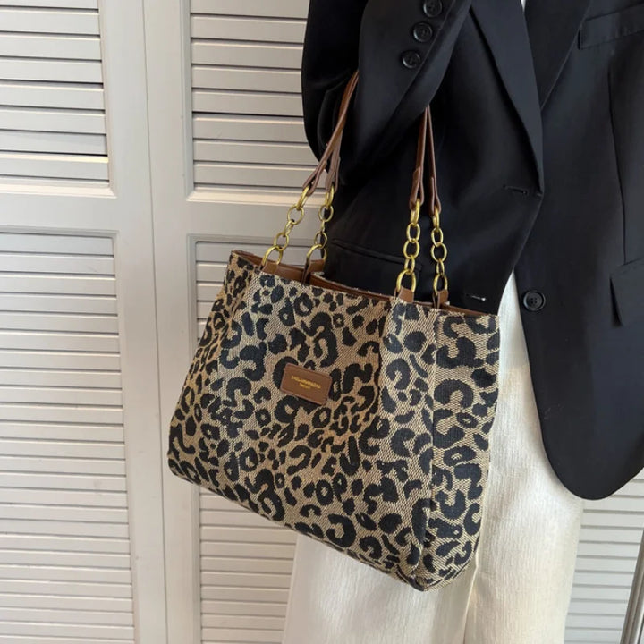Anisa | Leopard Print Tote Bag-MODAUTLET