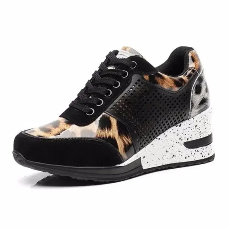 Women's Zip-Up Orthopedic Sneakers Leopard
