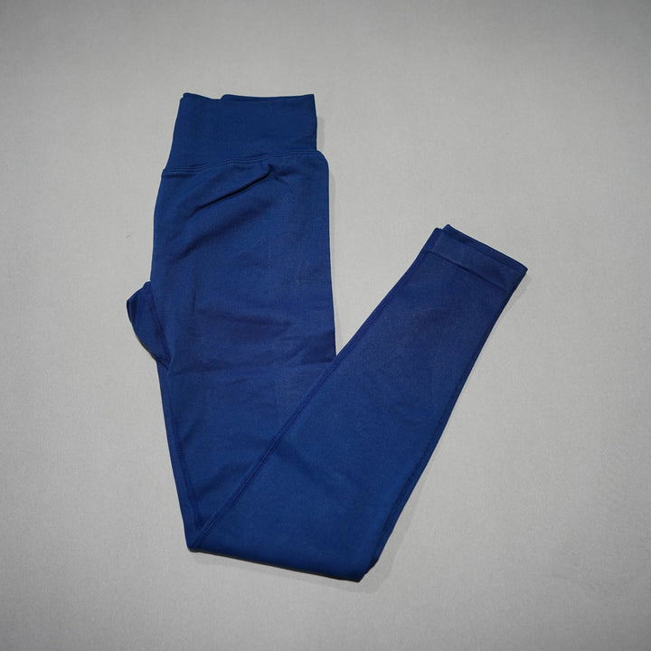 Women's High-Waisted Seamless Yoga Leggings for Tummy Control Ink Blue