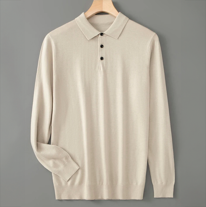 Men's Wool Polo Shirt-MODAUTLET