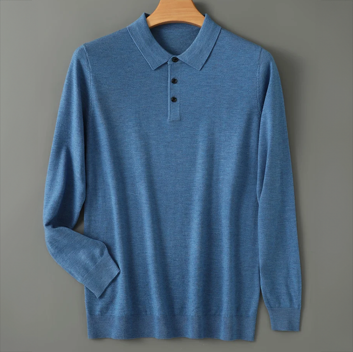 Men's Wool Polo Shirt-MODAUTLET