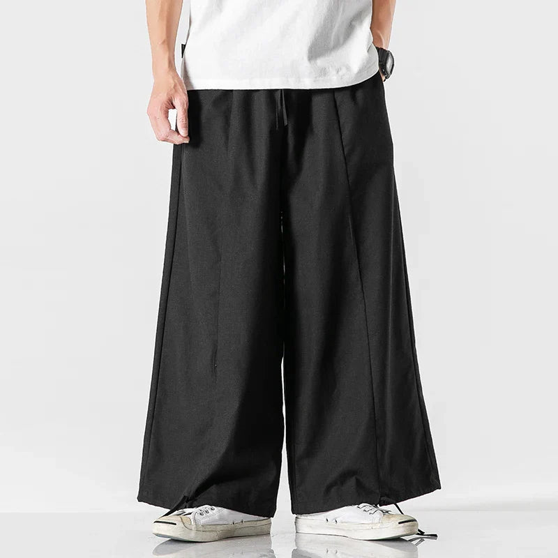 Men's Wide-Leg Japanese Pants - Suki Mirage Style