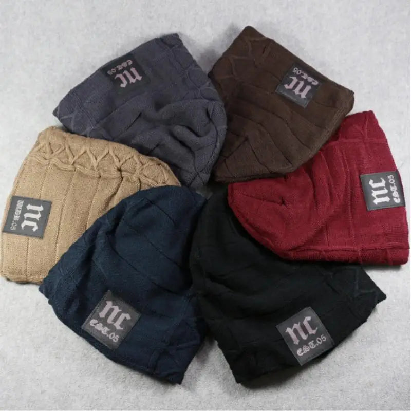 Unisex Knitted Beanie with Label-MODAUTLET