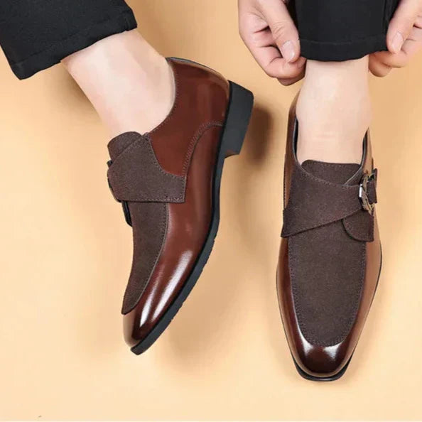 Oliver Handcrafted Leather Monk‑Strap Shoes-MODAUTLET