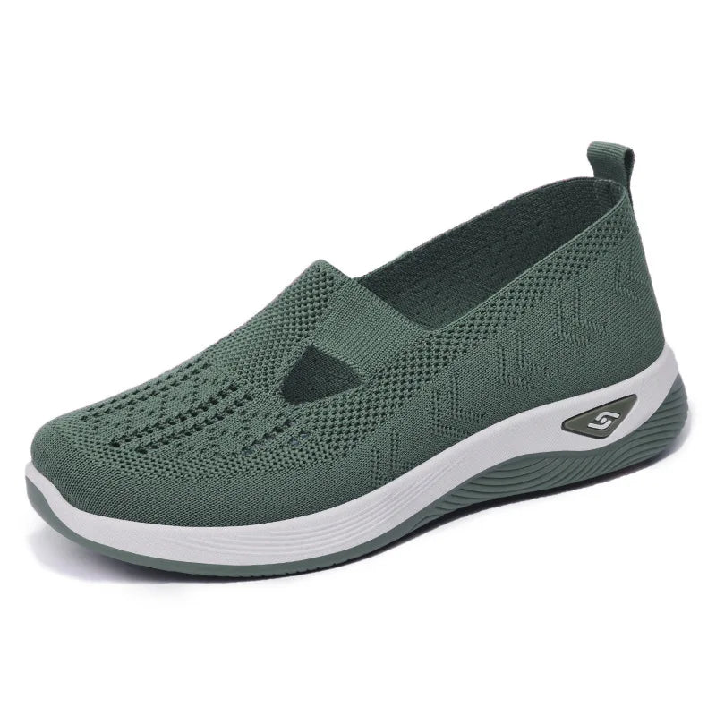 Women's Breathable Knit Sneakers Green
