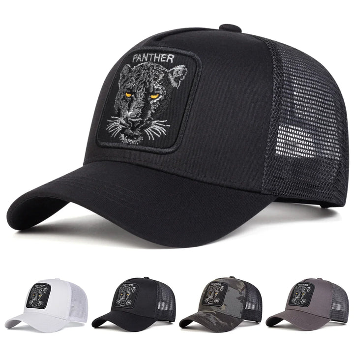 Panther Print Cap-MODAUTLET