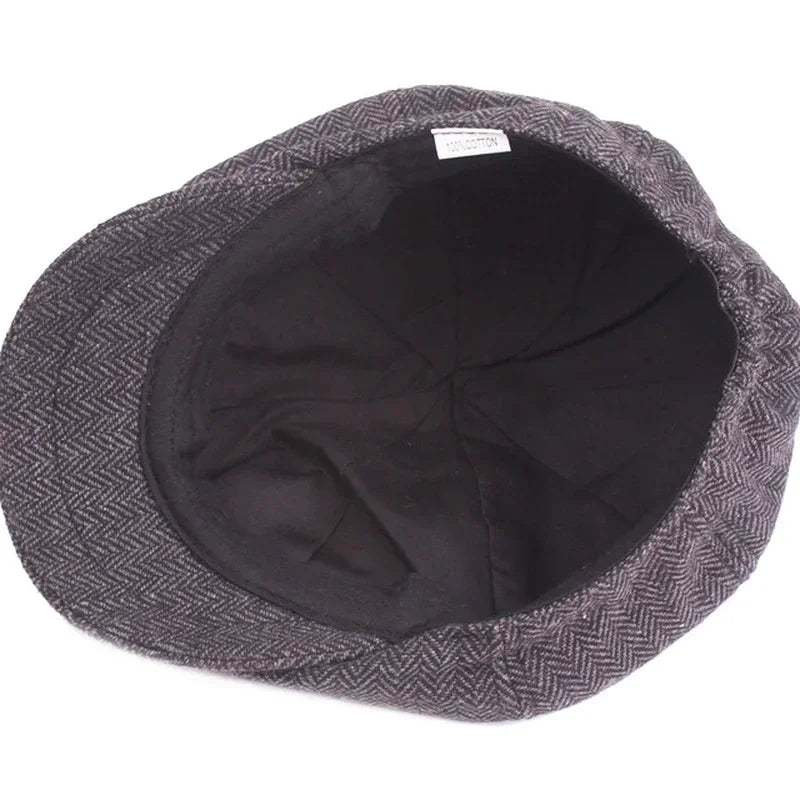 Heritage Style Vintage Tweed Flat Cap – Unisex Peaky Blinders Inspired-MODAUTLET