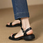 Women's Breathable Open Toe Sandals with Low Square Heel